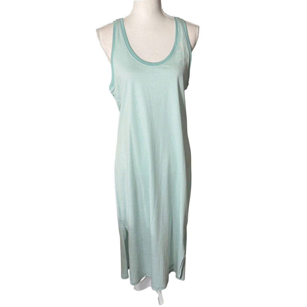 The North Face Women's Striped Tank Maxi Dress Mint‎ Green White Size Medium